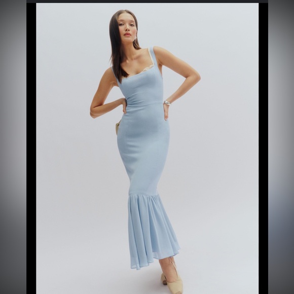 Reformation Dresses & Skirts - Reformation Irisa baby blue dress size 4